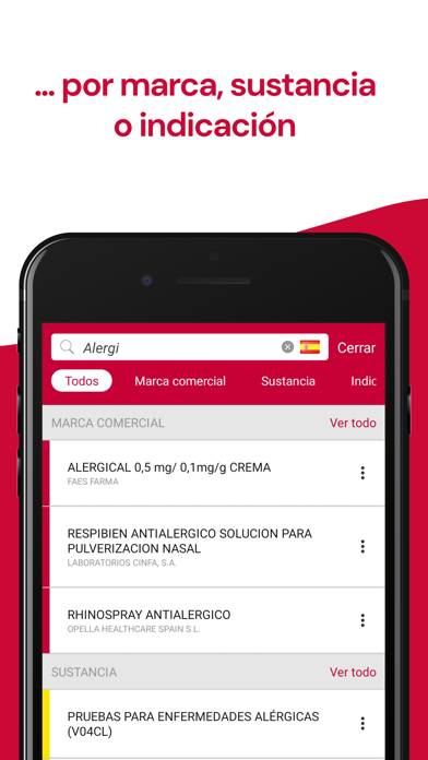 Vademecum Internacional Captura de pantalla de la aplicación