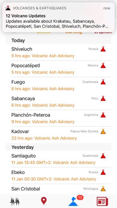 Volcanoes & Earthquakes Uygulama ekran görüntüsü #3