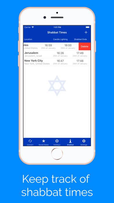 Jewish Calendar and Dates App screenshot #2