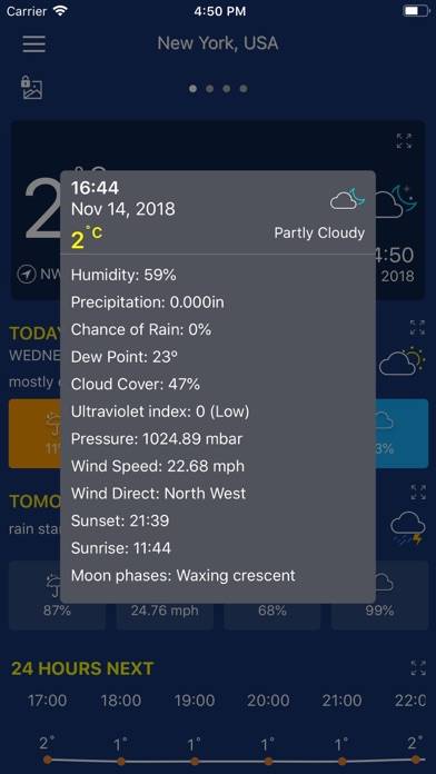 Pronóstico del tiempo pro Captura de pantalla de la aplicación