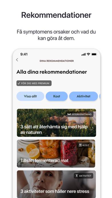 HERCARE App skärmdump