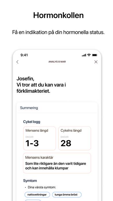 HERCARE App skärmdump