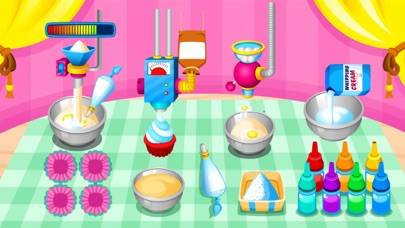 Cooking colorful cupcakes game screenshot