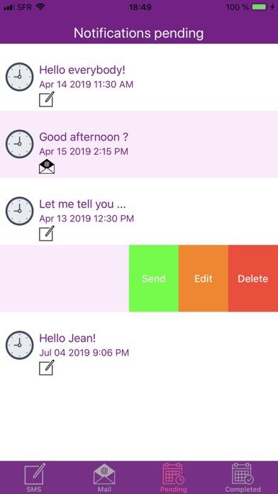 TextLater App skärmdump #4