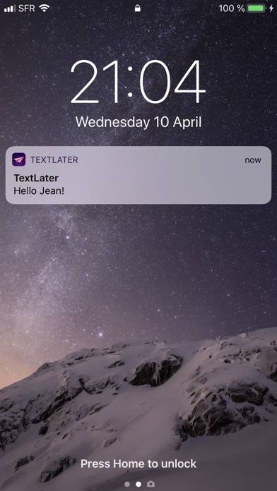 TextLater App skärmdump #5