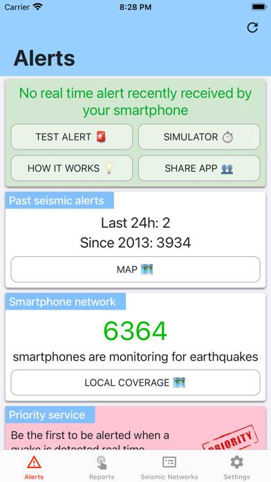 Earthquake Network App screenshot #1