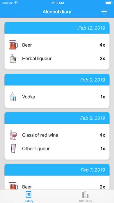 Alcohol Diary Captura de pantalla de la aplicación #1