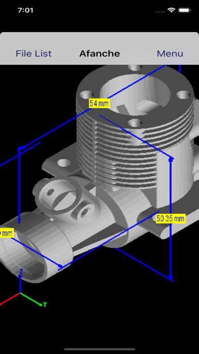 Afanche 3D STEP Viewer Phone screenshot