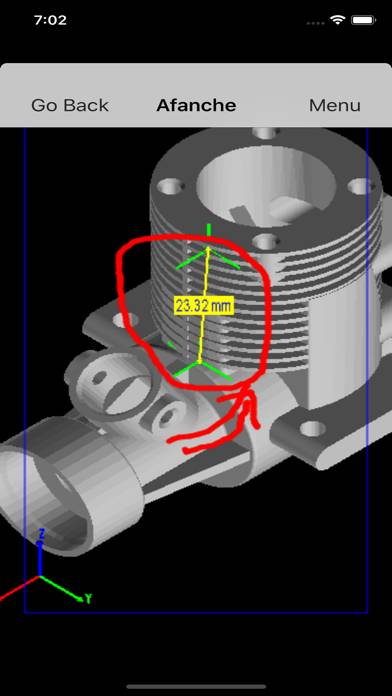 Afanche 3D STEP Viewer Phone Schermata dell'app