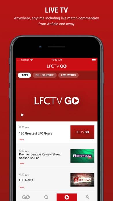 LFCTV GO Official App Captura de pantalla de la aplicación