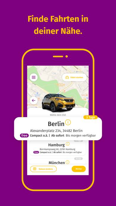 Flipcar | Ein Euro Mietwagen App-Screenshot #1