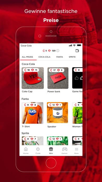 Coca-Cola: Spela & Vinn Priser App skärmdump