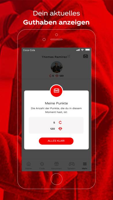 Coca-Cola: Tentez de gagner Capture d'écran de l'application