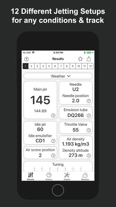 Jetting Modena KZ1 / KZ2 Kart Schermata dell'app #1