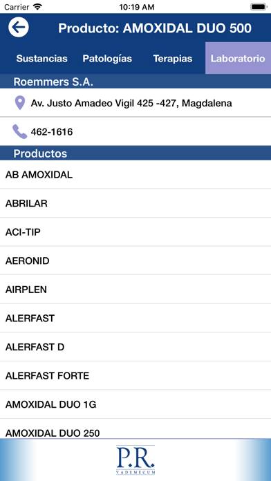 PR Vademécum Perú 2024 Captura de pantalla de la aplicación