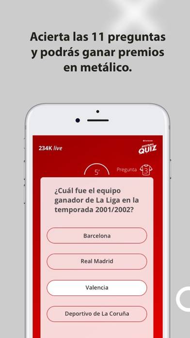 Santander Football Quiz Captura de pantalla de la aplicación #6
