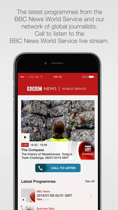 BBC World Service Schermata dell'app #1