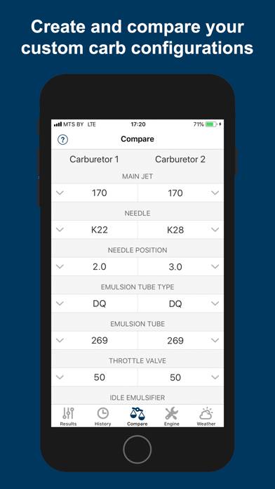 Jetting IAME KZ1 / KZ2 Kart Captura de pantalla de la aplicación #4