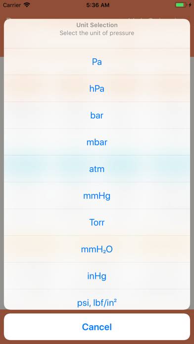 Pressure Units Converter App screenshot #3