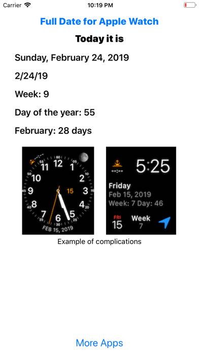 Full Date for Watch Captura de pantalla de la aplicación #2