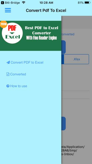 Convert pdf to excel App screenshot #1