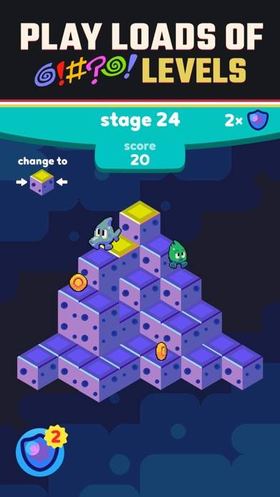 Q*bert captura de pantalla del juego