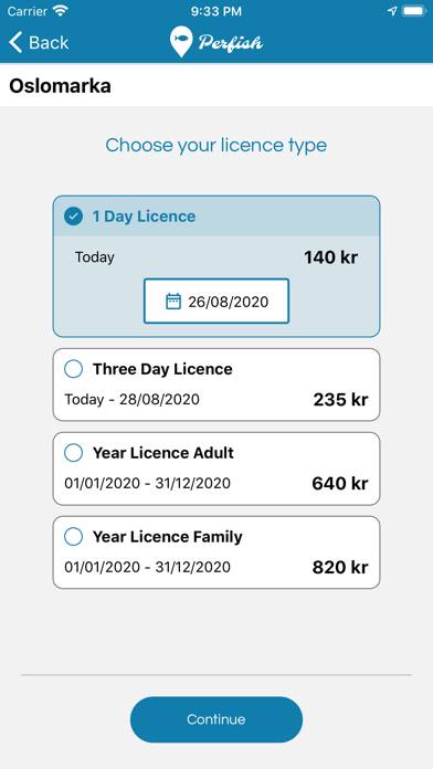 Perfish App skärmdump
