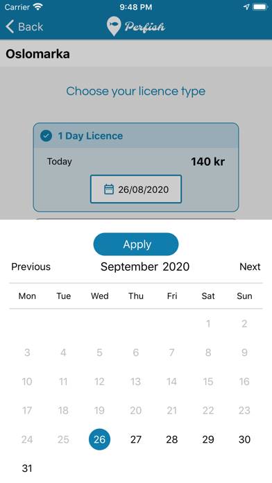 Perfish App skärmdump