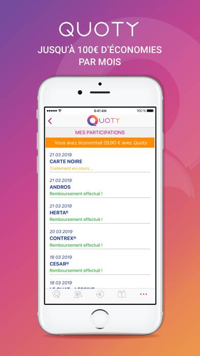 Quoty, Cashback & offres promo App screenshot #4
