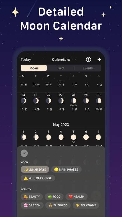 MoonX  Moon Calendar U'd Love Captura de pantalla de la aplicación #3