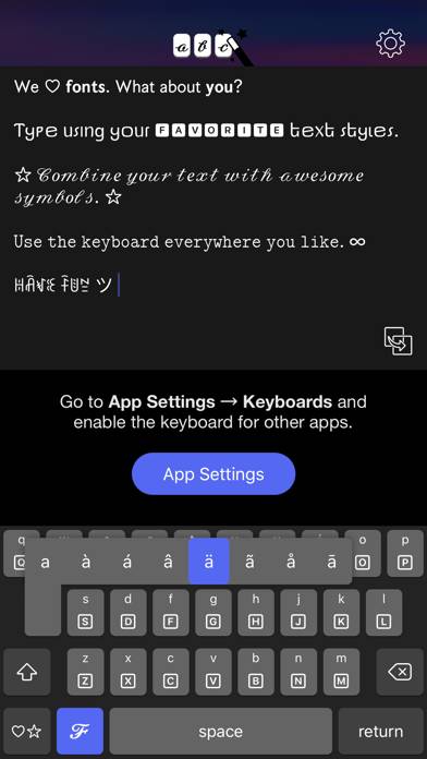 Text Designer Keyboard App screenshot #2