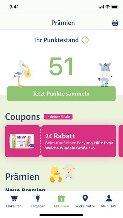 HiPP App Bildschirmfoto