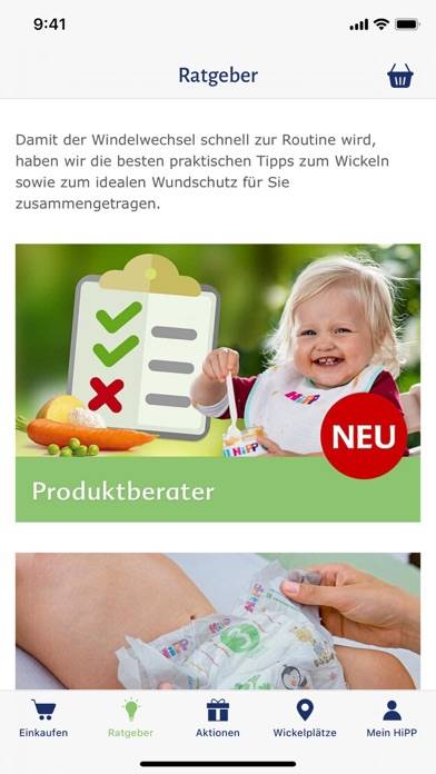 HiPP App App-Screenshot