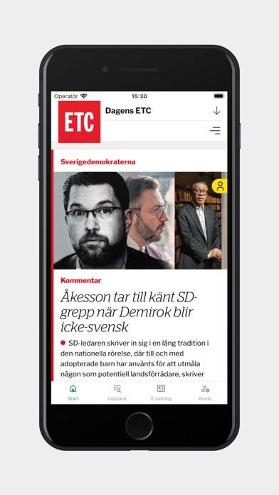 ETC tidningarna App skärmdump #3