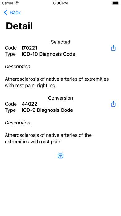 ICD Offline Database Schermata dell'app #3