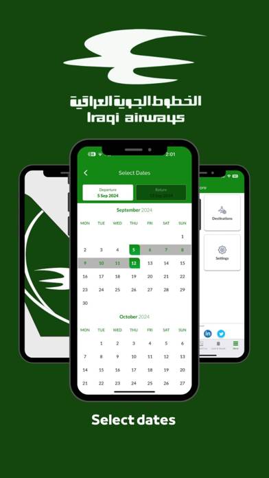 Iraqi Airways App screenshot