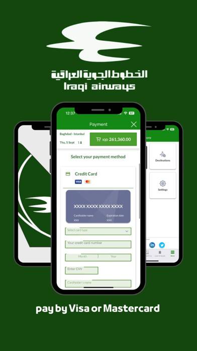 Iraqi Airways App screenshot