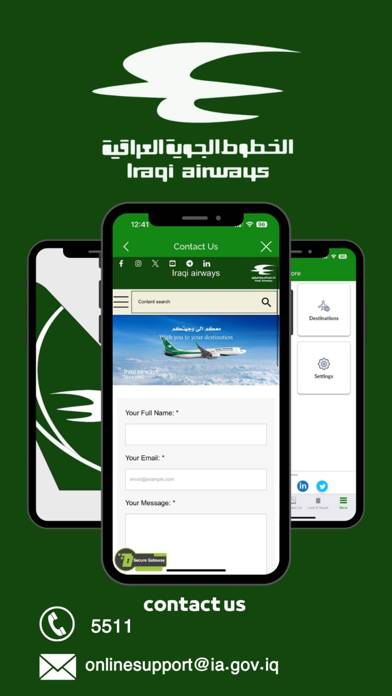 Iraqi Airways App screenshot