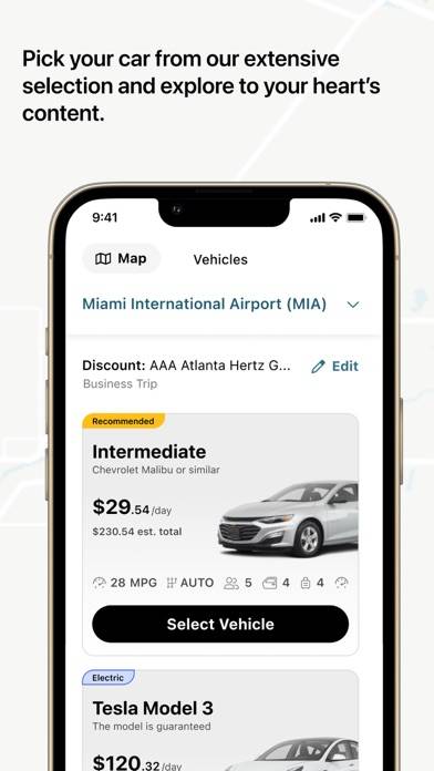 Hertz Rental Car, EV, SUV, Van App screenshot #4