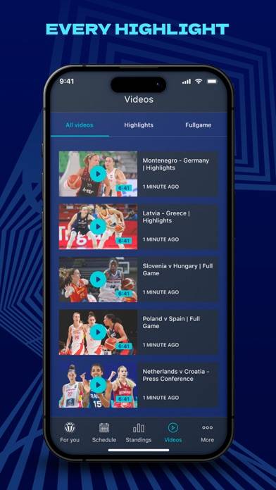 FIBA Women’s EuroBasket App-Screenshot