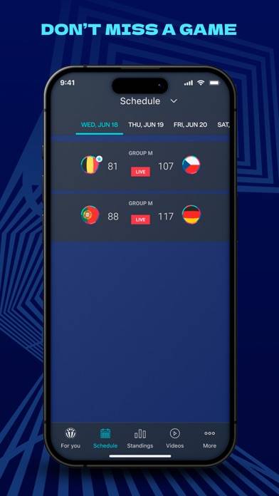 FIBA Women’s EuroBasket App-Screenshot