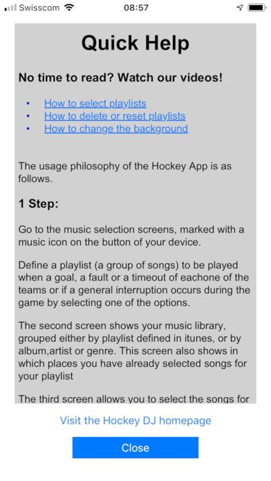 Hockey DJ App skärmdump