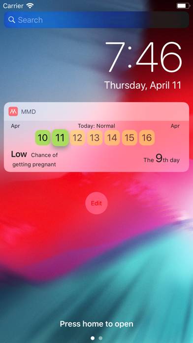 MMD Period Tracker Calendar Captura de pantalla de la aplicación #5