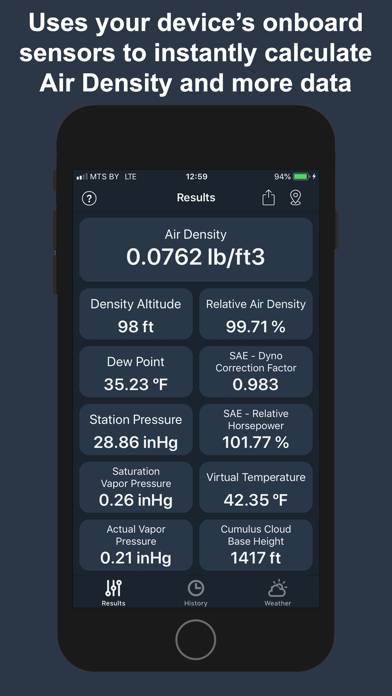 AirLab: Air Density & Altitude Captura de pantalla de la aplicación #1