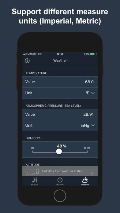 AirLab: Air Density & Altitude App skärmdump #2