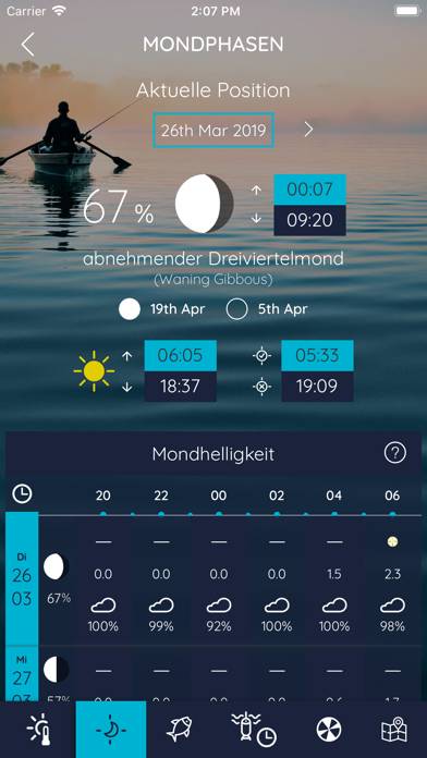 Angelwetter App-Screenshot