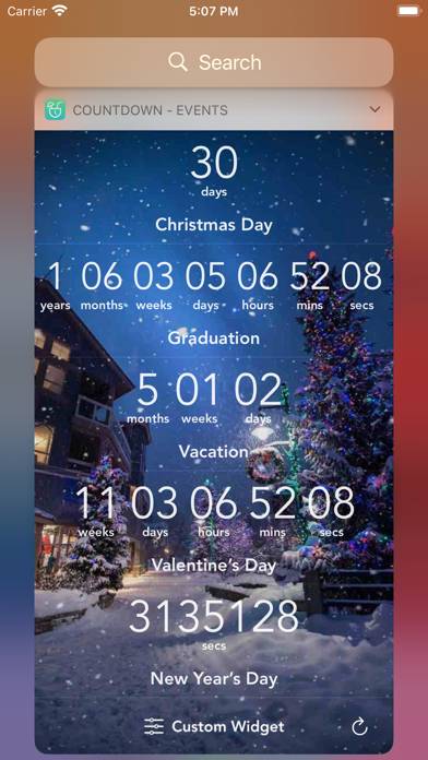 Countdown@ App screenshot