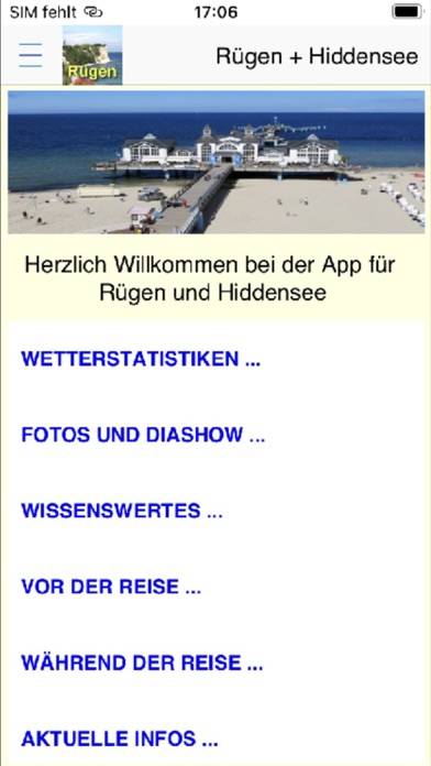 Rügen plus Hiddensee Urlaubs App App-Screenshot #1