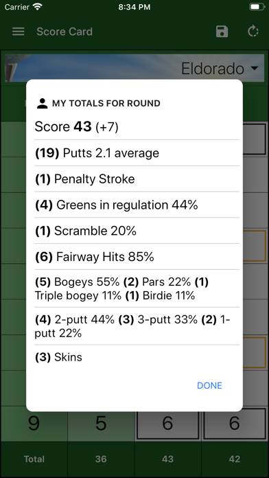 EasyScore Golf Scorecard Captura de pantalla de la aplicación #4