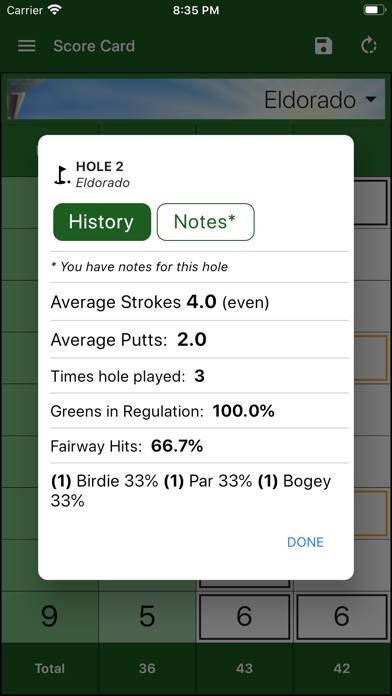 EasyScore Golf Scorecard Скриншот приложения #5